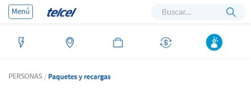 Header Telcel - Recarga en línea